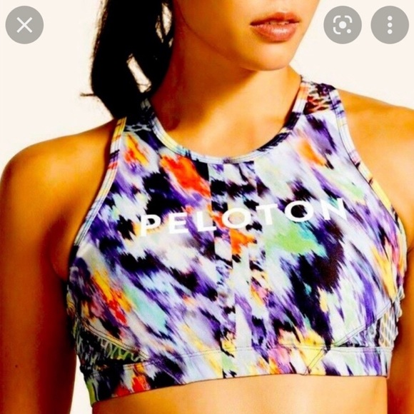 Peloton Composite Multicolor High Neck Sport Bra Small - Picture 3 of 15